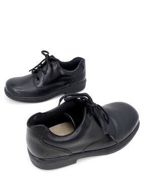 NEW Clarks Shoes Black Leather Lace-up Dress Shoes Boy’s Size 13.5 Uniform New
